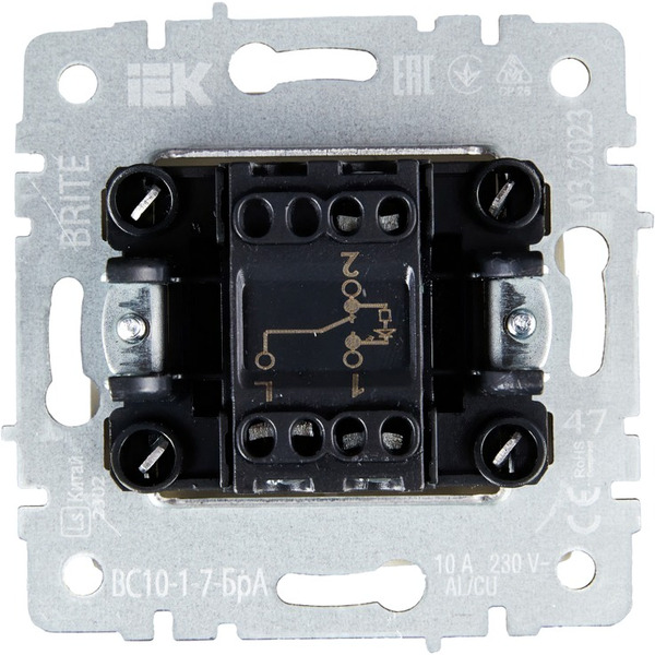 Выключатель IEK Brite BR-V12-1-10-K47