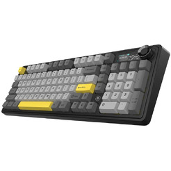 Компьютерная клавиатура AJAZZ AK980 V2 (черно-серая с желтым)