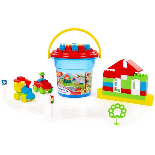 Конструктор Полесье "Строитель" "Макси" 24392 (68 элементов)