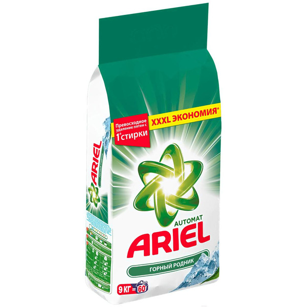 Стиральный порошок Ariel Горный родник, 9 кг