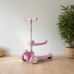 Самокат детский Ricos Wave JSCW108 (белый/розовый)