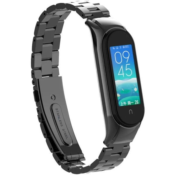 Ремешок Bingo Stainless для Xiaomi Mi Band 5 Черный