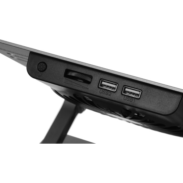 Подставка для ноутбука Digma D-NCP170-1XRGB110-360 (алюминий серый)