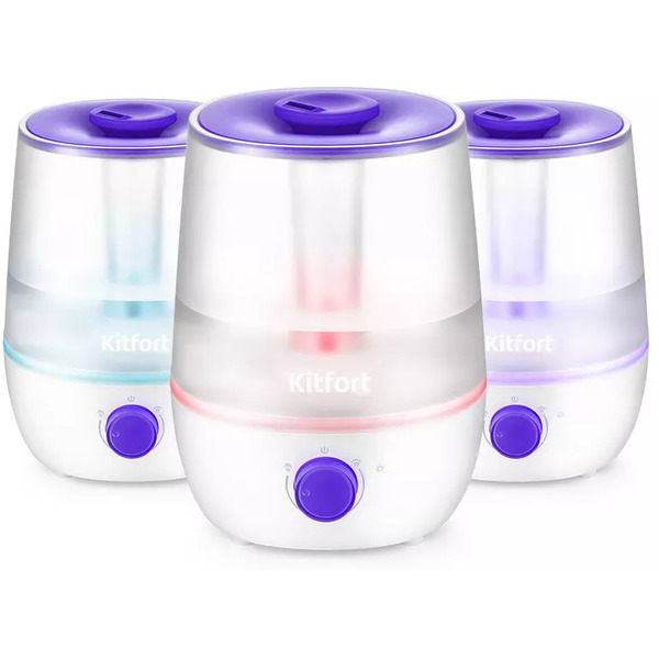 Увлажнитель воздуха Kitfort KT-2842-1 (бело-фиолетовый)