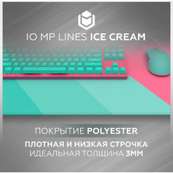 Коврик для мыши IO by Red Square MP Ice Cream Lines XL io412(бирюзовый/розовый)