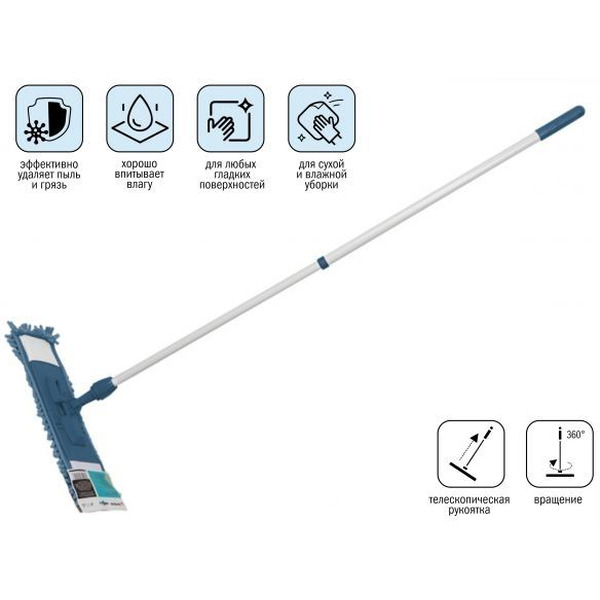 Швабра Perfecto Linea 43-401023 (темно-синий)