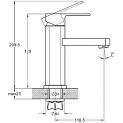 Смеситель для умывальника ECONOCE EC0381
