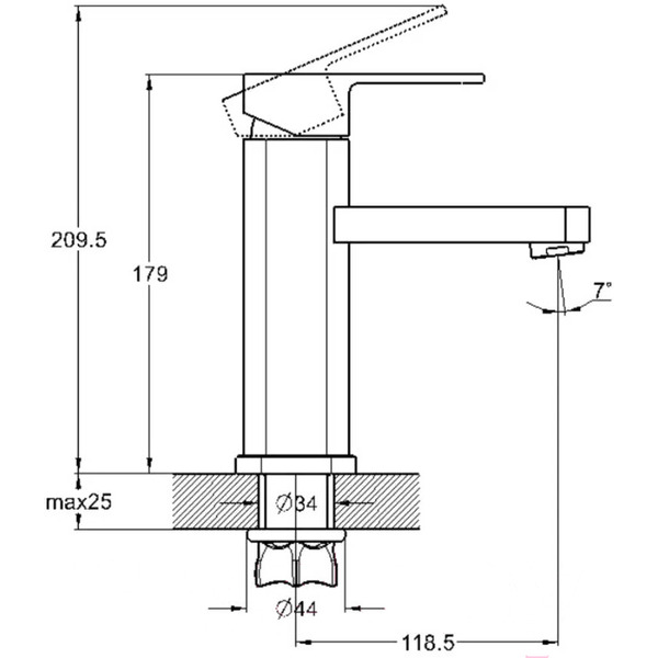Смеситель для умывальника ECONOCE EC0381