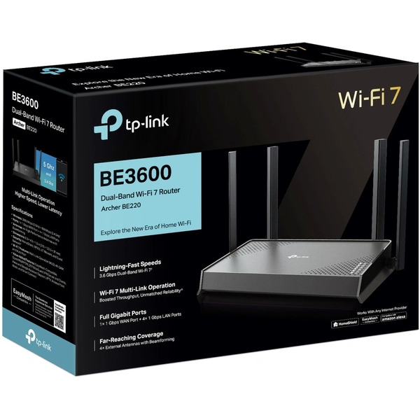 Wi-Fi роутер TP-Link Archer BE220 BE3600