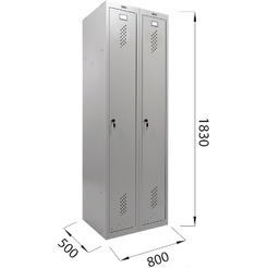 Шкаф металлический для одежды BRABIX LK 21-80