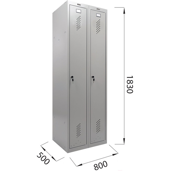 Шкаф металлический для одежды BRABIX LK 21-80