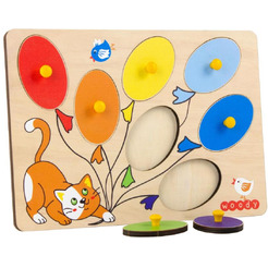 Пазл Woody Учим цвета радуги 03199