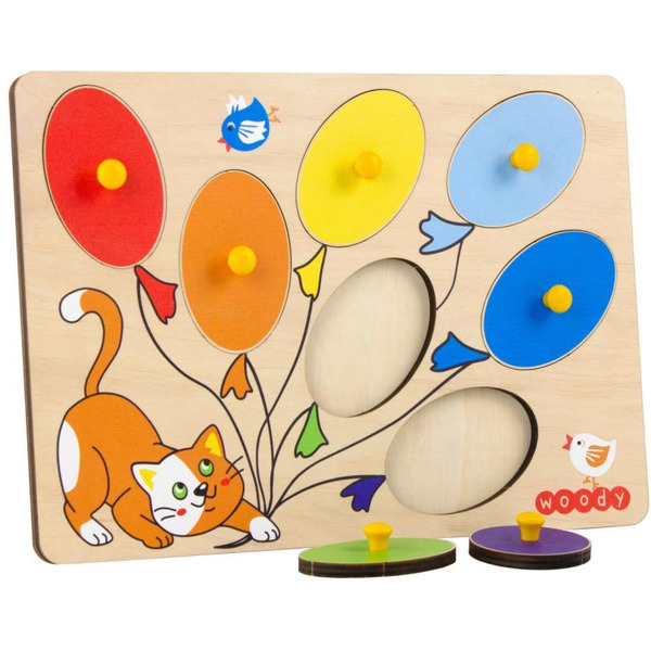 Пазл Woody Учим цвета радуги 03199