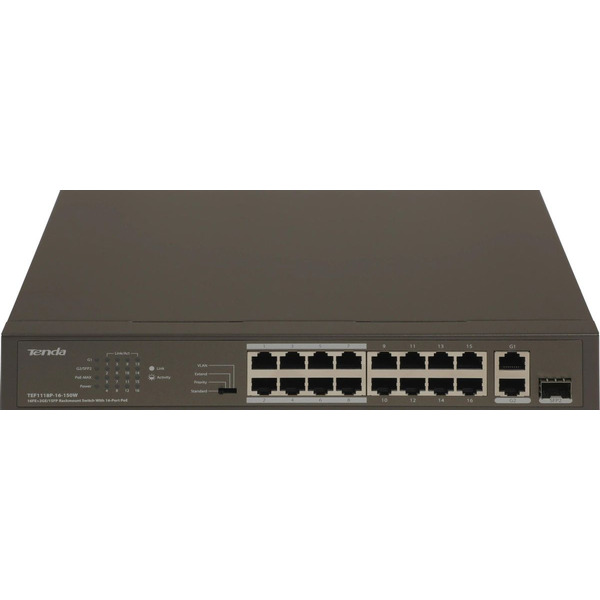 Коммутатор Tenda TEF1118P-16-150W