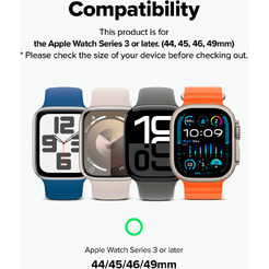 Ремешок RINGKE Metal One Air для Apple Watch 44 / 45 / 46 / 49 mm SILVER