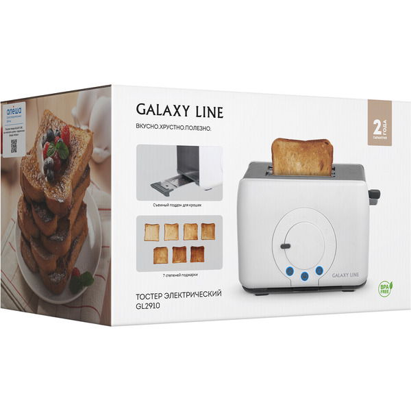 Тостер Galaxy Line GL2910 (белый)