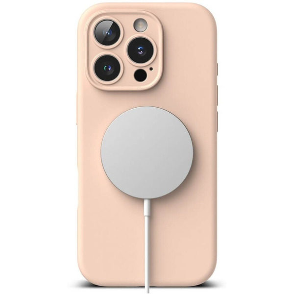 Чехол RINGKE SILICONE MAGNETIC MAGSAFE для IPHONE 16 PRO MAX PINK SAND