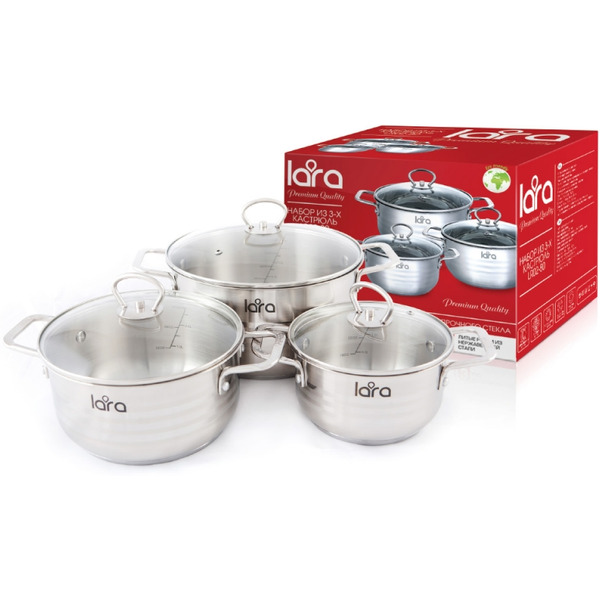 Набор кастрюль LARA Standart LR02-80