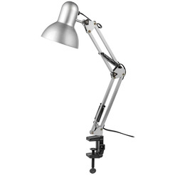 Светильник настольный GENERAL GTL-039 серебристый на основании + струбцина