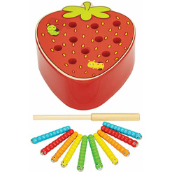 Развивающая игра BRAUBERG KIDS магнитная рыбалка "Червяки в клубнике" 665245