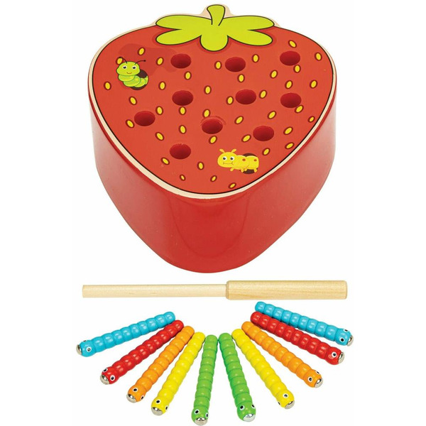 Развивающая игра BRAUBERG KIDS магнитная рыбалка "Червяки в клубнике" 665245