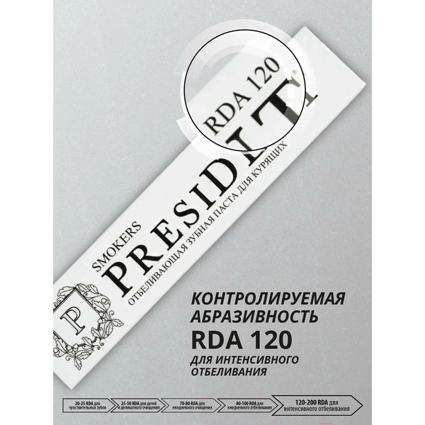 Зубная паста PresiDent Smokers 75 мл