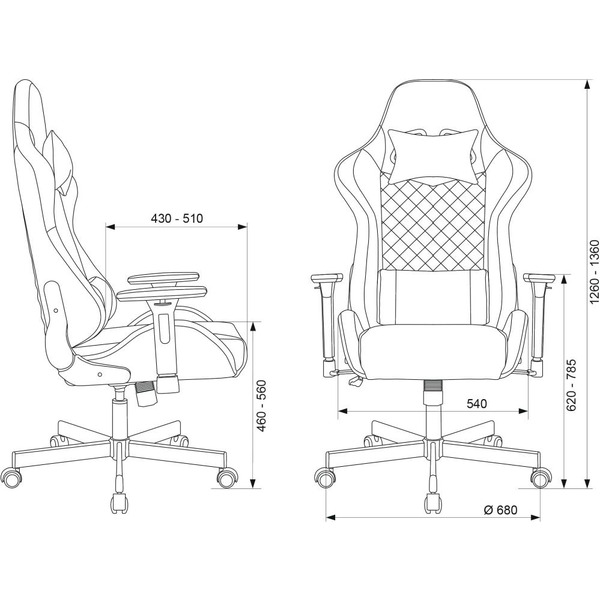 Кресло игровое Knight Armor (1628888) черный