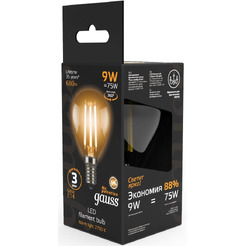 Светодиодная лампочка Gauss Filament Globe E14 9 Вт 2700 К 105801109 (10 шт)