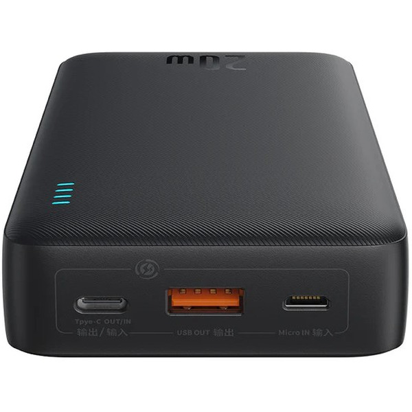 Внешний аккумулятор Baseus Airpow Fast Charge Power Bank 20W 20000mAh (черный)