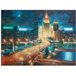 Картина стразами (алмазная мозаика) ОСТРОВ СОКРОВИЩ «Ночная Москва» 662594