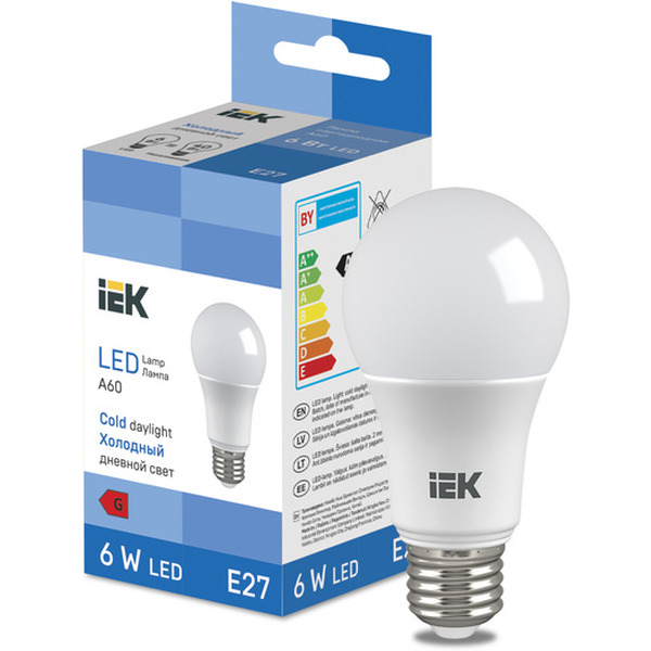Лампочка IEK LED Bulb A60 510lm 6500K E27
