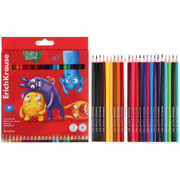 Набор цветных карандашей Erich Krause Jolly Friends 61794 (24 шт)