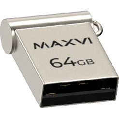 USB флеш Maxvi MM 64GB FD64GBUSB20C10MM (серебристый)
