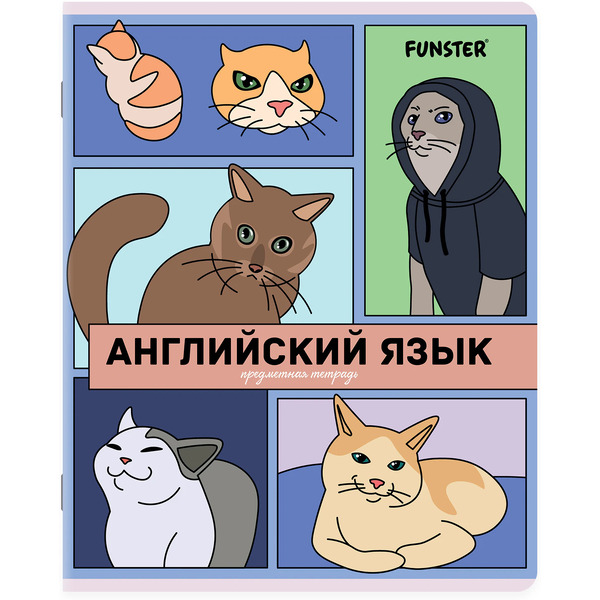 Тетради предметные Funster Мемные коты 405604 (12 шт)