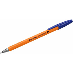 Ручки шариковые Brauberg M-500 Orange, узел 0,7мм, линия 0,35мм, набор 4 шт (143950) синие