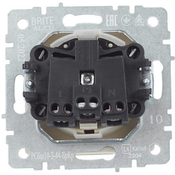 Розетка IEK Brite РСбш10-3-44-БрКр