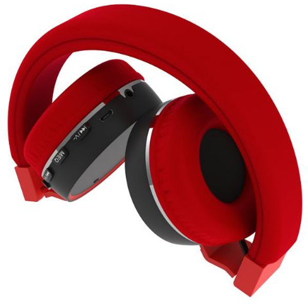 Наушники Ritmix RH-415BTH (красный/черный)