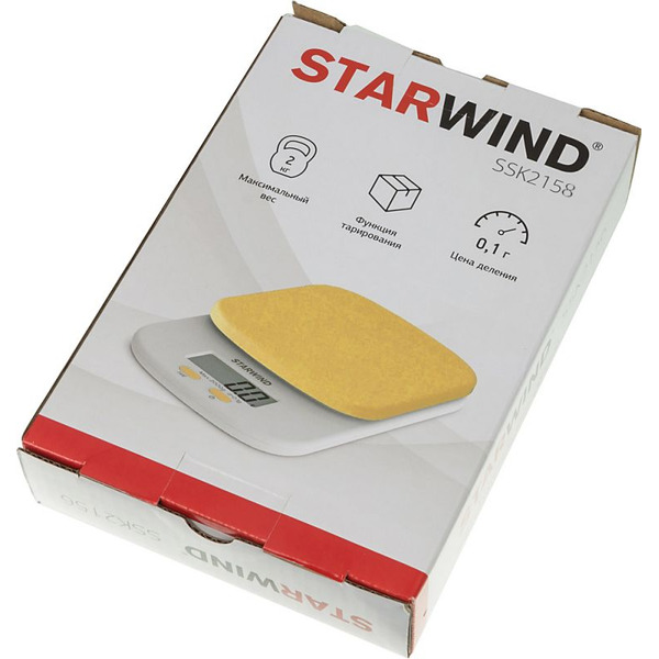 Весы кухонные электронные Starwind SSK2158 (оранжевый)
