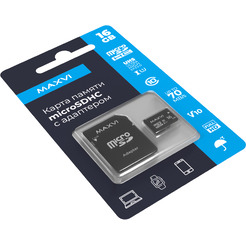 Карта памяти Maxvi microSDHC 16GB (class 10, UHS-I (1), V10)