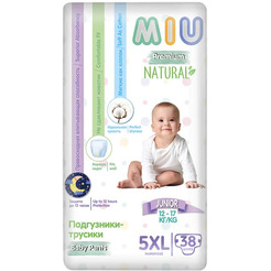 Трусики-подгузники MIU Premium Natural 5XL Junior (38 шт)