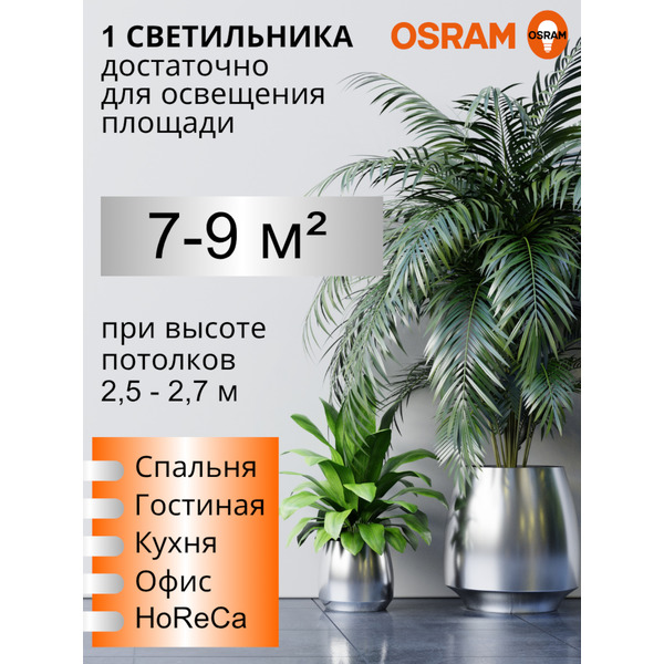 Настенно-потолочный светильник OSRAM CL RCMS 30W840 черный