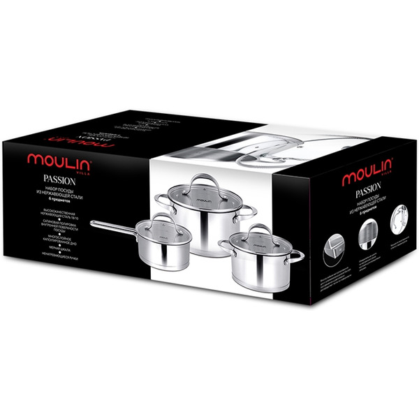 Набор кастрюль Moulin Villa Passion CSP-001