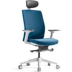 Кресло Bestuhl J2 (бел. рама,спинка-ткань, сиденье-ткань,голубой)