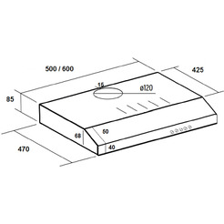 Вытяжка CIARKO ZRC 60 Slim Ivory