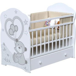 Классическая детская кроватка VDK Toby маятник и ящик (белый)