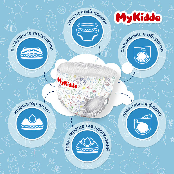 Трусики-подгузники MyKiddo Premium 5 (38 шт)