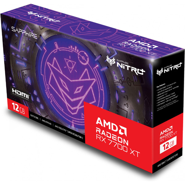 Видеокарта Sapphire Nitro+ AMD Radeon RX 7700 XT 12GB 11335-02-20G
