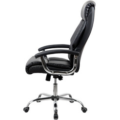 Кресло офисное Kingstyle SHL-1 Raum Chrome (экокожа, черный)