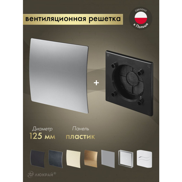 Решетка с панелью Awenta RWO125CZ-PET125