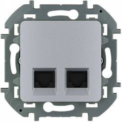 Розетка Legrand Inspiria 673842 (алюминий)